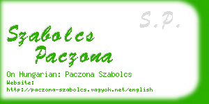 szabolcs paczona business card